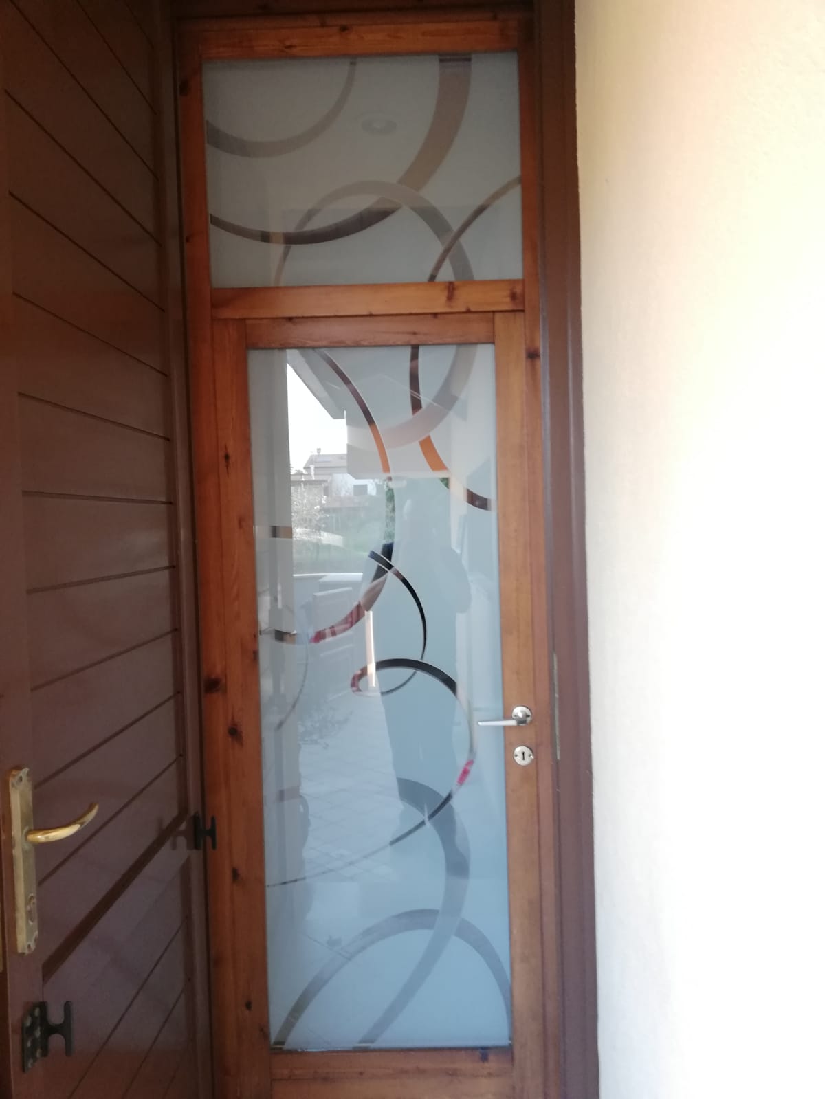 vetrata decorata per porta d'ingresso